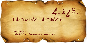 László Ödön névjegykártya